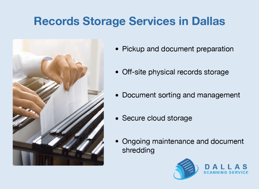 Records storage services in Dallas.